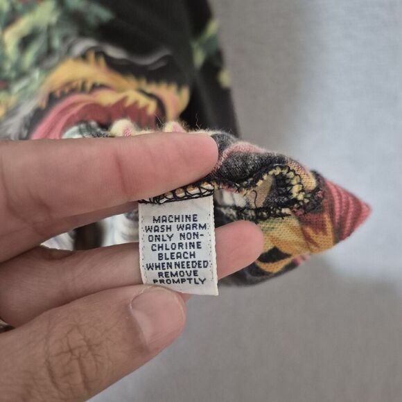 Y2K Polo Ralph Lauren Men's Cotton Tropical Fullprint Short Sleeve T-Shirt Large - Picture 3 of 7